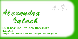 alexandra valach business card